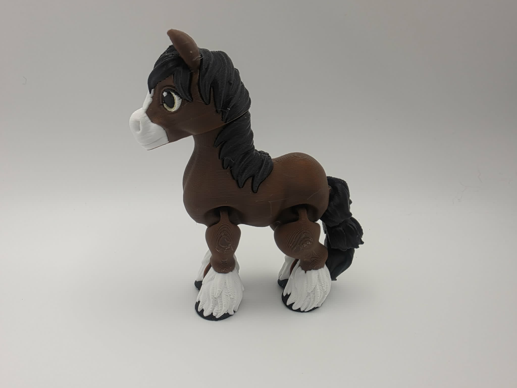 Clydesdale - Sunlit Bay - 3.25" Long x 1" Wide x 4" Tall - Chocolate, Black, White, Lemon Yellow 3D printed item image