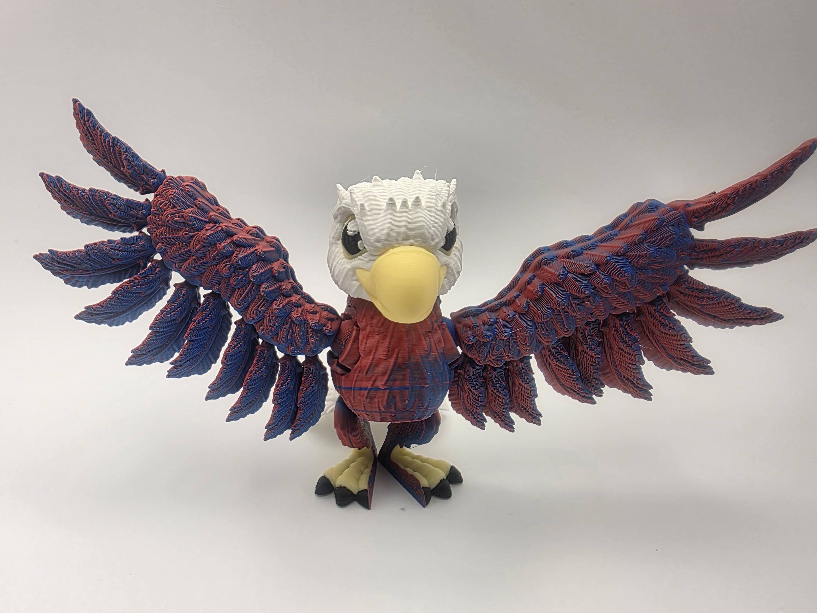 Eagle - Standard - 3.25" Tall x 2.5" Chest to Tail x 7" Wing Spread 3D print product image