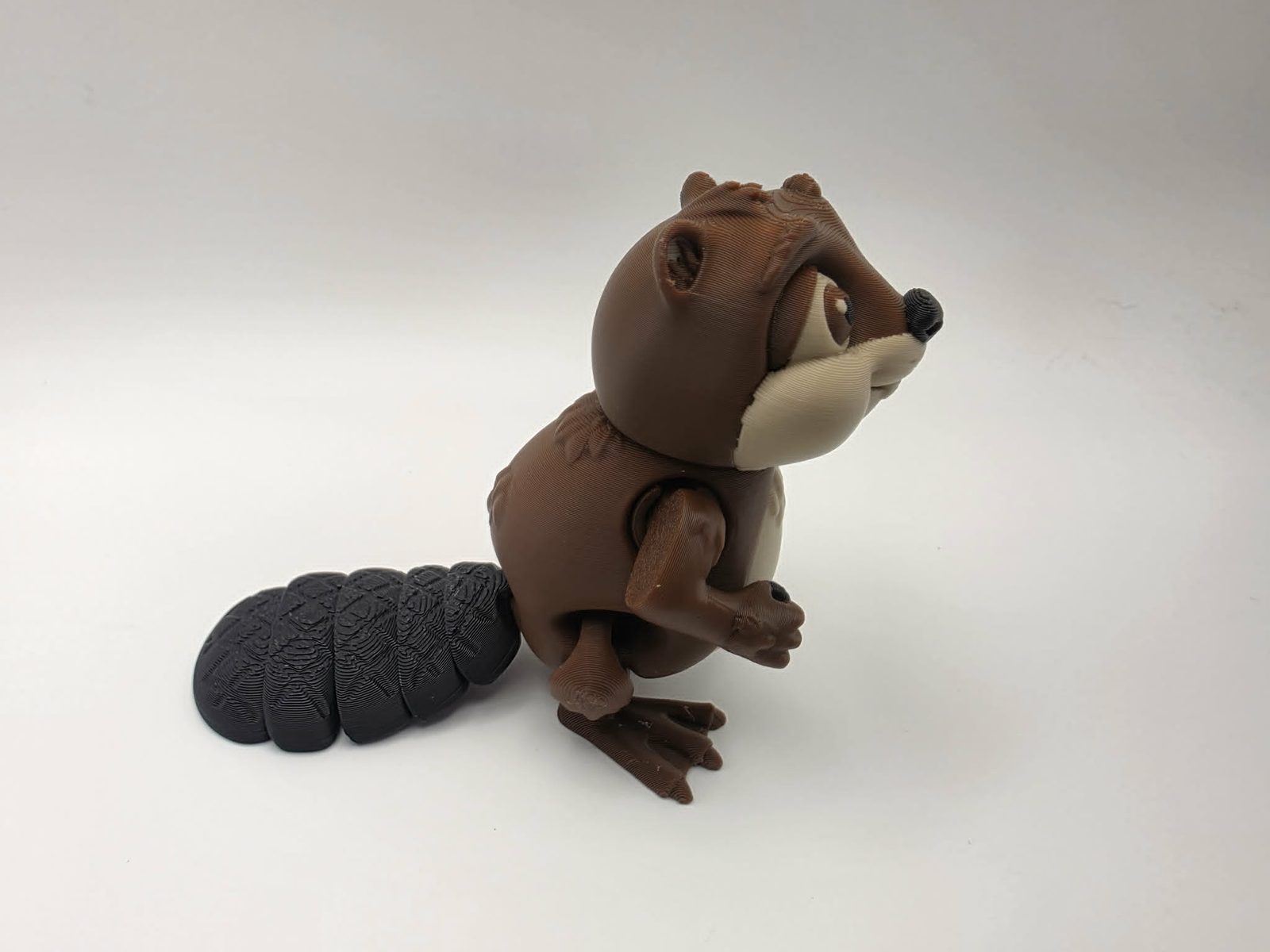 Beaver - Bucky Beaver Buddy - 4" Long x 2.25" Wide x 3.25" Tall - Chocolate, Matte Light Brown, Black 3D printed item image