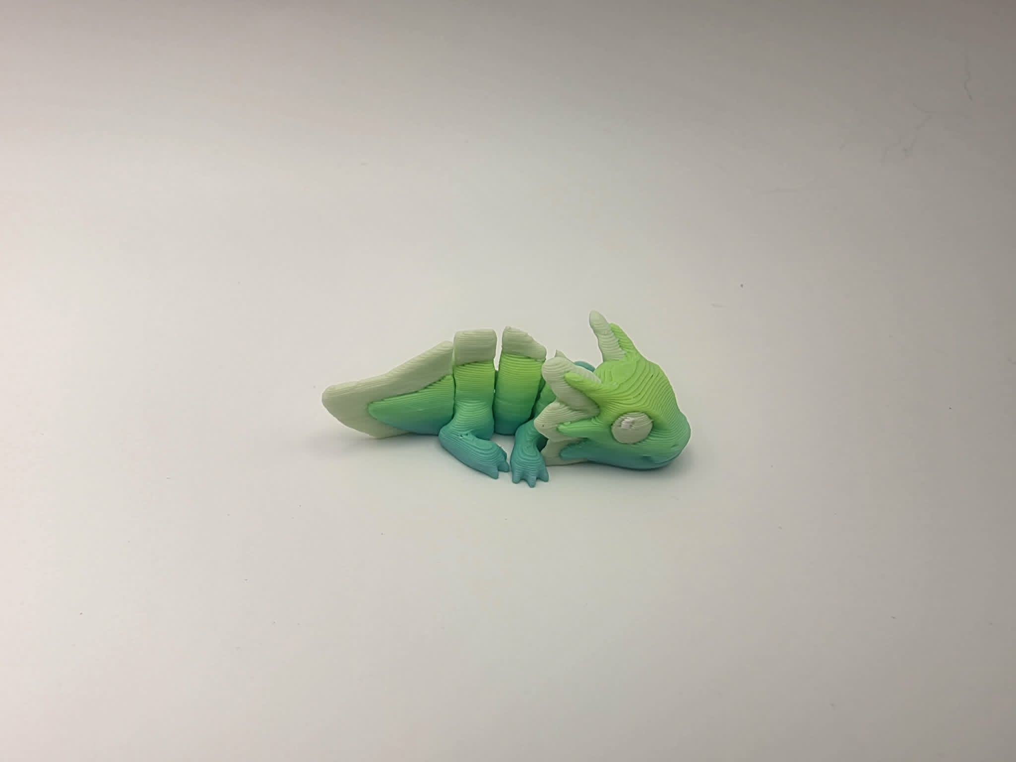 Axolotl - Lemon Lime - Matte Yellow Green Rainbow, Matte Mint Green, White 3D printed item image